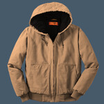 Washed Duck Cloth Insulated Hooded Work Jacket