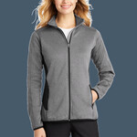 Women's Full Zip Heather Stretch Fleece Jacket