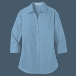Ladies 3/4 Sleeve Carefree Poplin Shirt