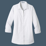 Ladies 3/4 Sleeve Micro Tattersall Easy Care Shirt
