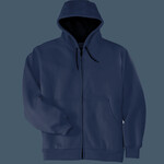 Heavyweight Full Zip Hooded Sweatshirt with Thermal Lining